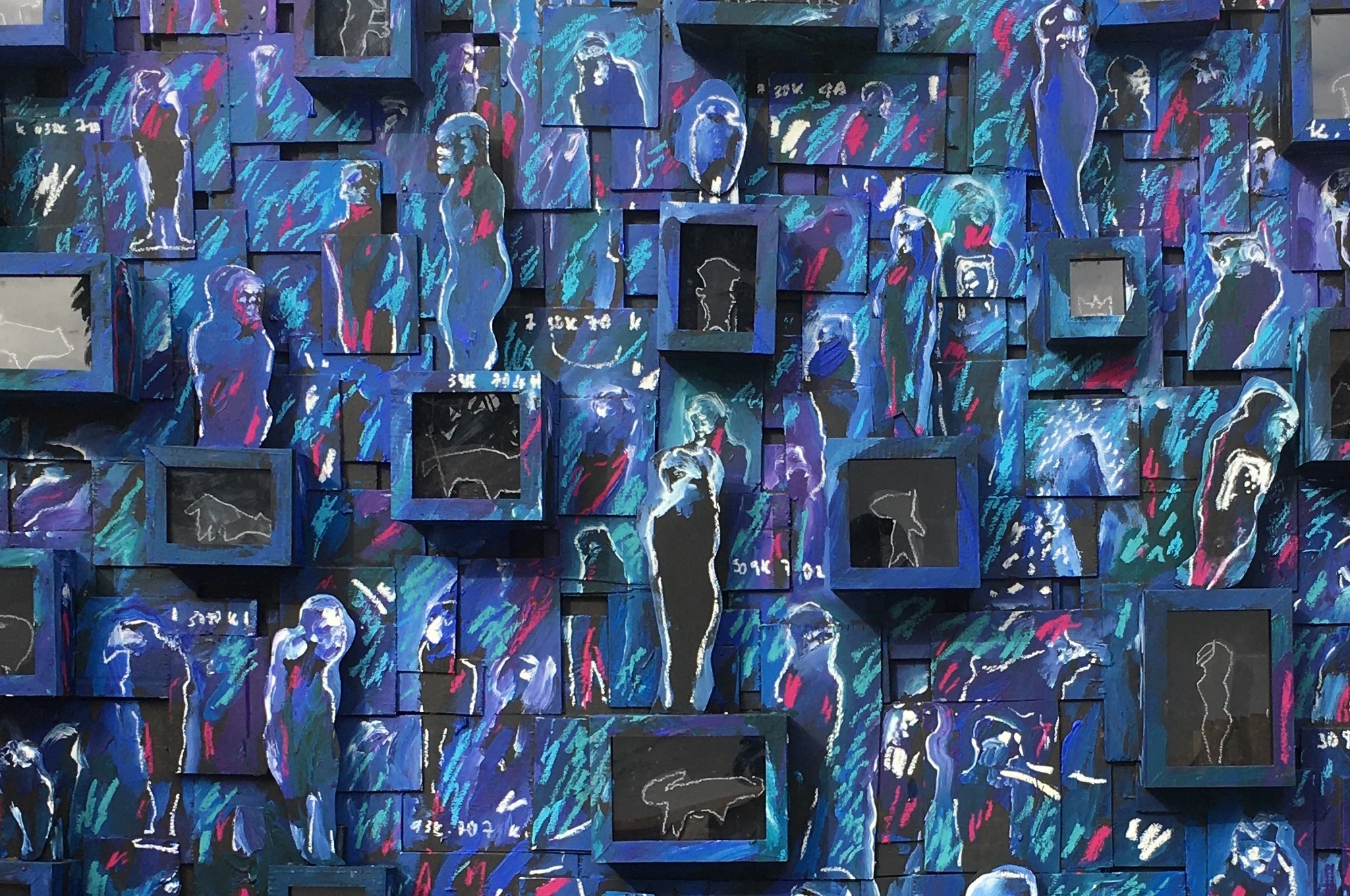 Soly Cisse-Blue-Memoria-Technique mixte