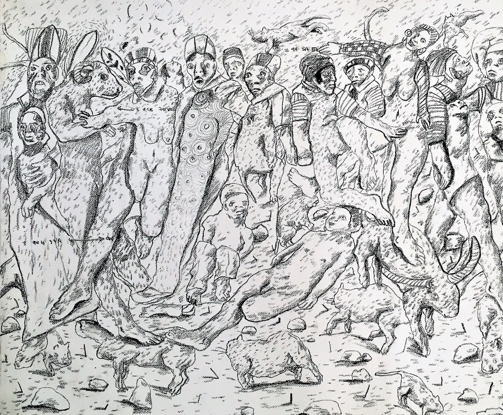 Soly Cissé, Le Monde Perdu, 2005, 73 x 105 cm)